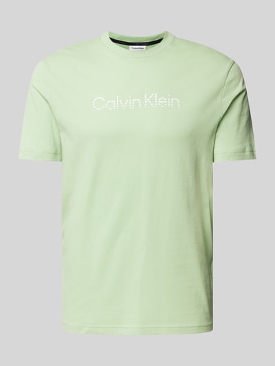 CK Calvin Klein T-shirt z nadrukiem z logo Jasnozielony 2