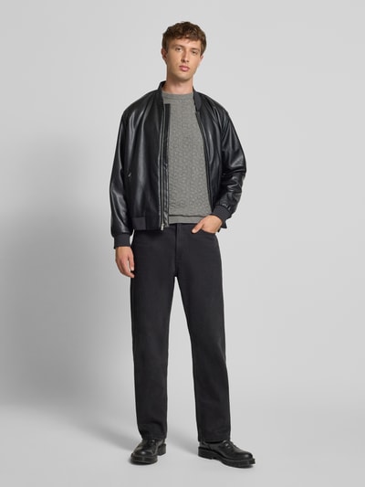 Only & Sons Regular Fit Strickpullover mit Strukturmuster Modell 'KALLE' Hellgrau 1