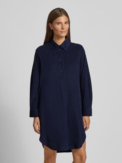 s.Oliver RED LABEL Relaxed Fit Cordkleid aus Baumwoll-Viskose-Mix Marine 4