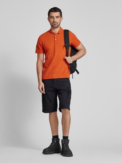 Napapijri Slim fit poloshirt met logostitching, model 'EAlIS' Oranje - 1