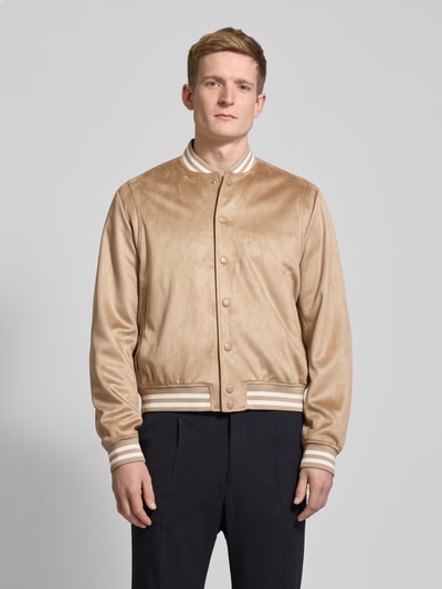 JOOP! Jeans Blouson mit Stehkragen Modell 'Rico' Taupe 4