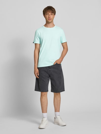 Superdry T-shirt z detalem z logo Błękitny 1