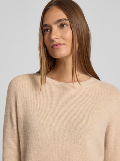 Rich & Royal Strickpullover mit gerippten Abschlüssen Sand 3