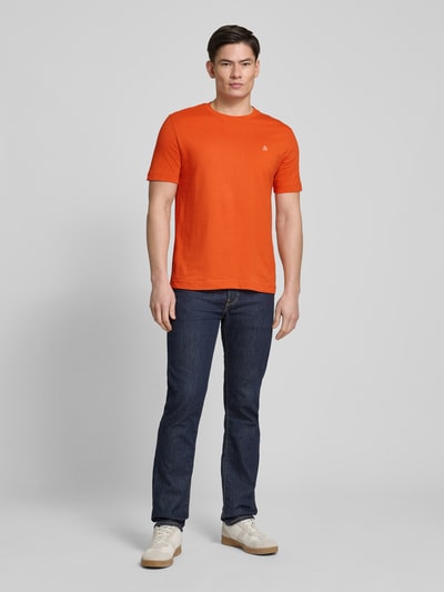 Marc O'Polo Regular Fit T-Shirt aus reiner Baumwolle mit Logo-Print Orange 1