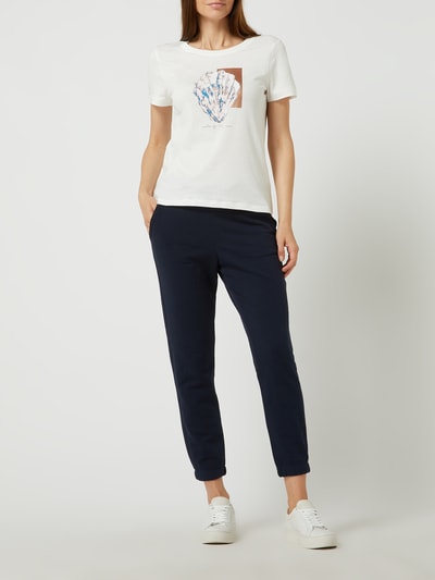 Tom Tailor T-Shirt mit Metallic-Print  Weiss 1