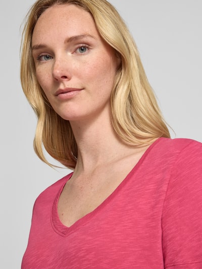 Marc O'Polo Regular fit T-shirt van puur katoen Felroze - 3