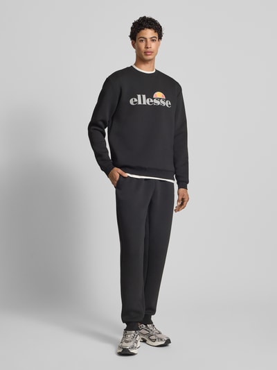 Ellesse Sweatshirt mit Label-Print Modell 'CORVARO' Black 1