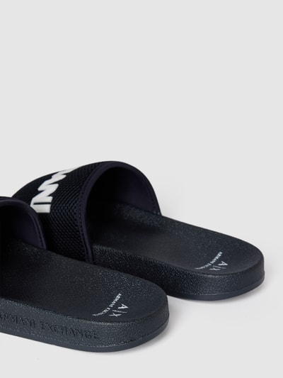 ARMANI EXCHANGE Slides mit Label-Applikation Marineblau 3