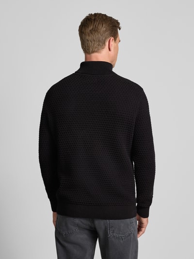 MCNEAL Rollkragenpullover mit gerippten Abschlüssen Black 5