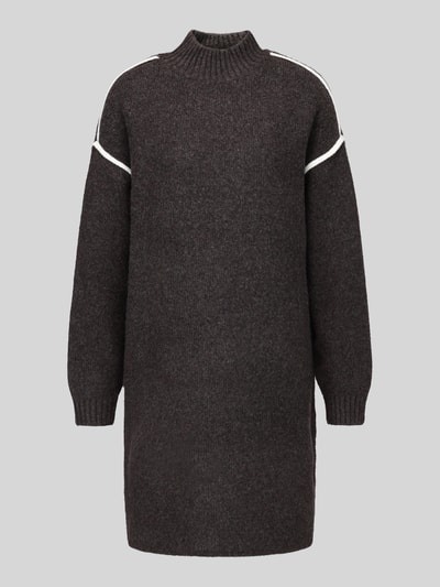 VERO MODA Regular Fit Strickkleid mit Kontraststreifen Schoko Melange 2