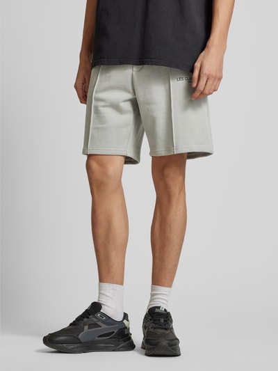 Only & Sons Regular Fit Sweatshorts mit fixierten Bügelfalten Hellgrau 4