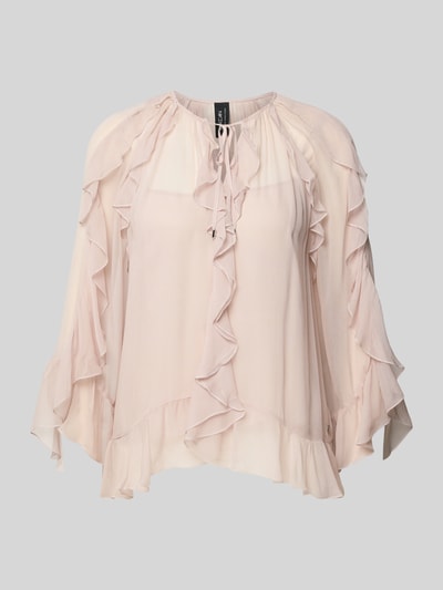Marc Cain Bluse aus Viskose mit Volants Kitt 2