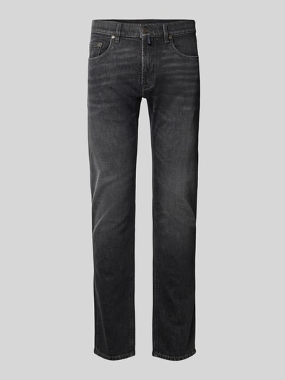 Pierre Cardin Tapered Fit Jeans im Used-Look Modell 'Lyon' Dunkelgrau 2