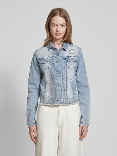 monari Jeansjacke im Destroyed-Look Jeansblau 4