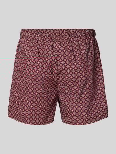 Hanro Boxershorts mit Zierknopf Bordeaux 3