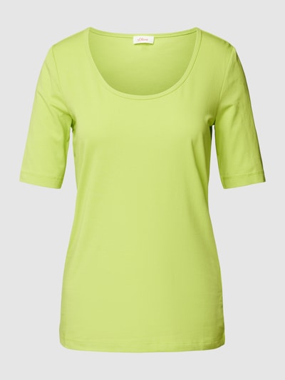 s.Oliver RED LABEL T-shirt met ronde hals, model 'Lollo Prada' Neon groen - 2