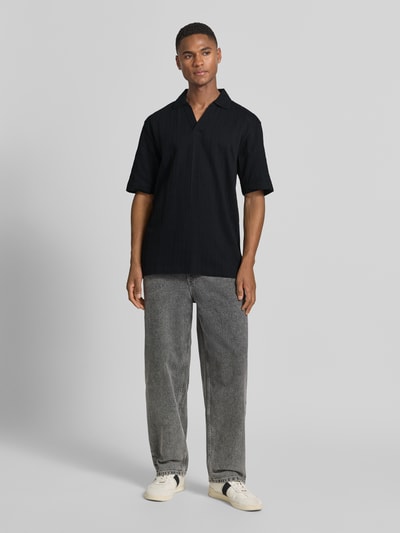 HUGO Relaxed Fit Poloshirt mit Strukturmuster Modell 'DALIBO' Black 1