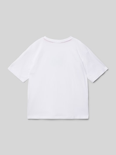 HUGO T-Shirt mit Label-Print Weiss 3