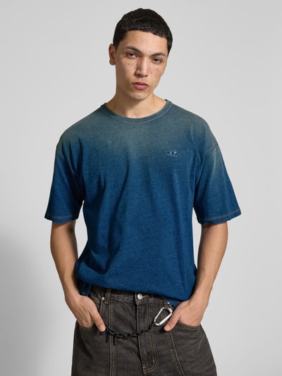 Diesel T-Shirt mit Label-Stitching Hellblau 3