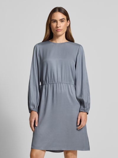 comma Knielanges Kleid mit Tunnelzug Rauchblau 4