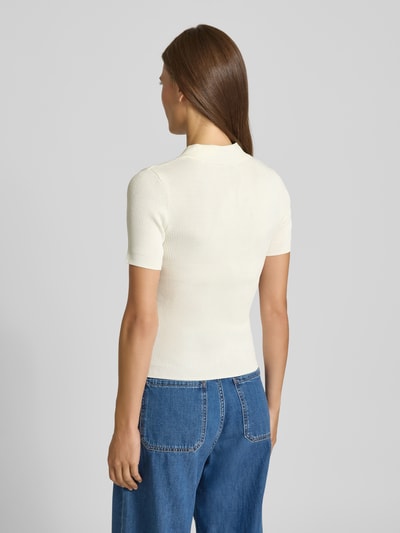 Mango Strickshirt mit Polokragen Modell 'POLETE' Beige 5