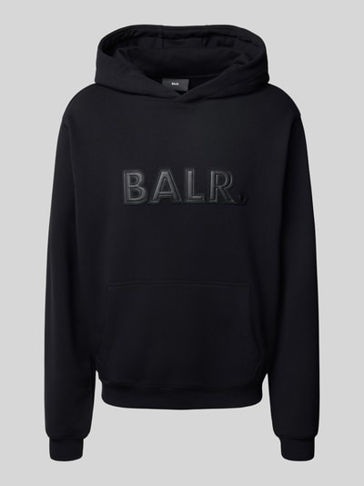 Balr. Hoodie mit Label-Stitching und Känguru-Tasche Black 2