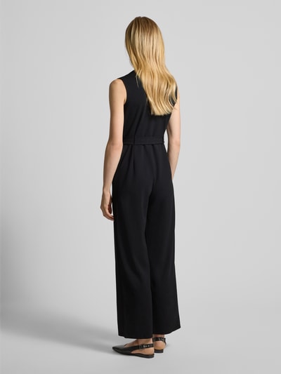 Tom Tailor Denim Relaxed Fit Jumpsuit mit durch Druckknopf verstellbarem Ausschnitt Black 5