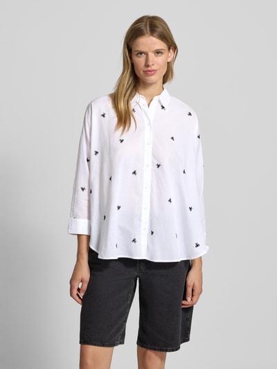 Only Loose fit overhemdblouse van puur katoen, model 'NEW LINA GRACE' Wit - 4