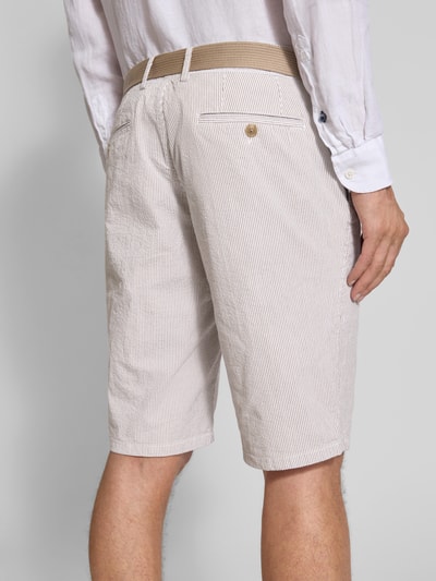 Christian Berg Men Bermudy z paskiem Beżowy 3