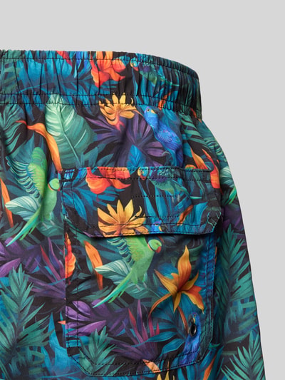 Produktfoto, spodenki kąpielowe 'Badehose im Allover-Look' od MCNEAL, krój regular fit, wzór na całej powierzchni, elastyczny pas, tunel