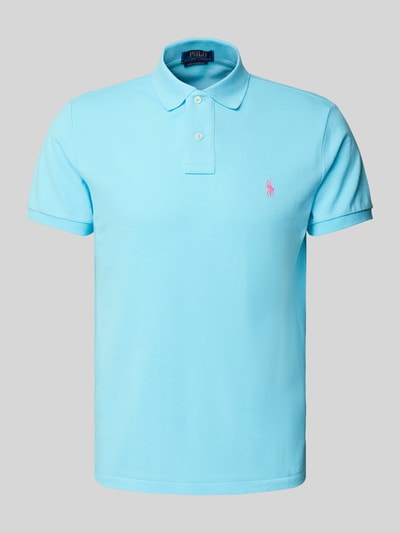 Polo Ralph Lauren Koszulka polo o kroju slim fit z wyhaftowanym logo Turkusowy 2