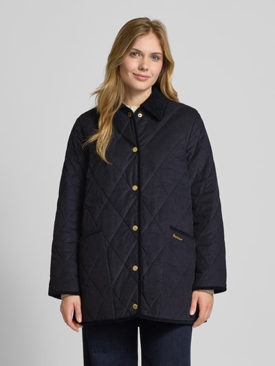 Barbour Cordjacke mit aufgesetzten Taschen Modell 'Cornelia' Marine 4