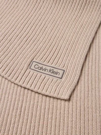 CK Calvin Klein Sjaal van een mix van katoen en kasjmier Beige gemêleerd - 2