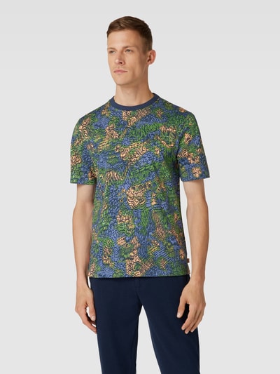 Scotch & Soda T-Shirt mit Allover-Print Dunkelgruen 4