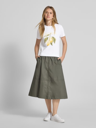 comma T-Shirt mit Motiv-Print Offwhite 1