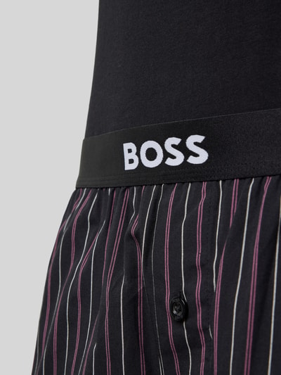 BOSS Pyjama met labelprint, model 'Easy' Zwart - 2