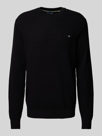 Christian Berg Men Strickpullover mit Logo-Stitching Black 2