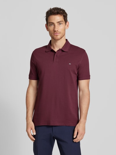 Christian Berg Men Poloshirt met labeldetail Bordeaux - 4