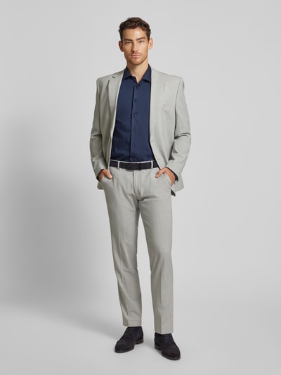 Eterna Slim fit zakelijk overhemd met kentkraag Marineblauw - 1