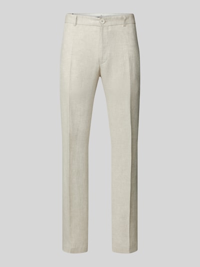 JOOP! Collection Slim fit pantalon met structuurmotief, model 'Hank' Offwhite - 2