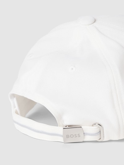 BOSS Basecap mit Label-Stitching Weiss 3