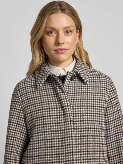 Gant Regular fit lange jas met platte kraag, model 'Car' Ecru - 3