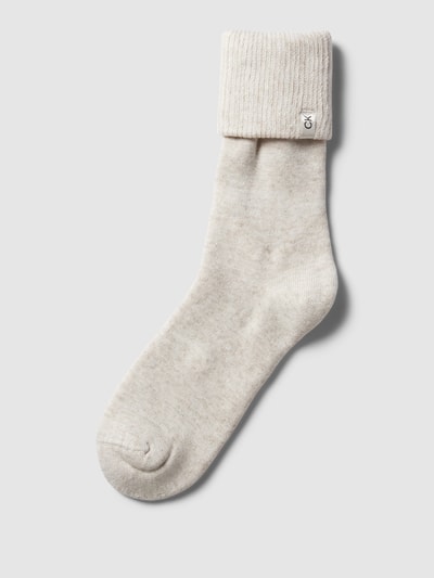 CK Calvin Klein Socken mit Label-Stitching Beige 1