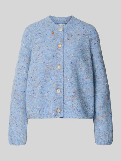 Produktfoto, Oversized Strickjacke aus Schurwoll-Mix van Marc O'Polo in meerkleurig effen look met abstract motief, geribde boord, knitwear, scheerwolmix.