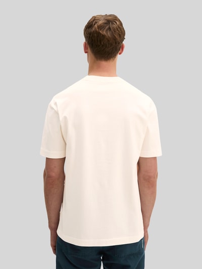 Marc O'Polo Loose Fit T-Shirt aus reiner Baumwolle Offwhite 5