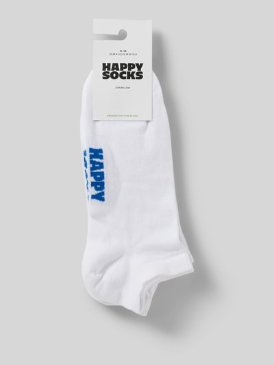 Happy Socks Sneakersocken mit Label-Print im 3er-Pack Weiss 3