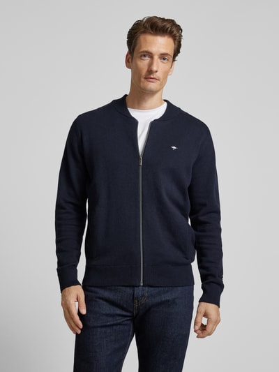 Fynch-Hatton Strickjacke mit Reißverschluss Marine 4