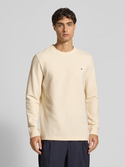 Christian Berg Men Pullover met labelpatch Metallic beige - 4