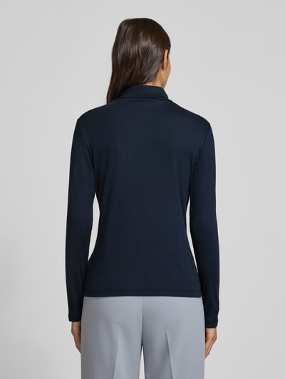 Tom Tailor Regular Fit Langarmshirt aus Baumwoll-Mix mit Rollkragen Dunkelblau 5