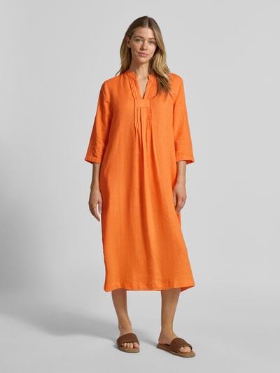 Emily Van den Bergh Tunikakleid aus Leinen mit 3/4-Arm Orange 4